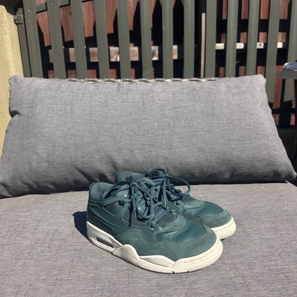 Jordan 4 RM Green Leather Sneakers